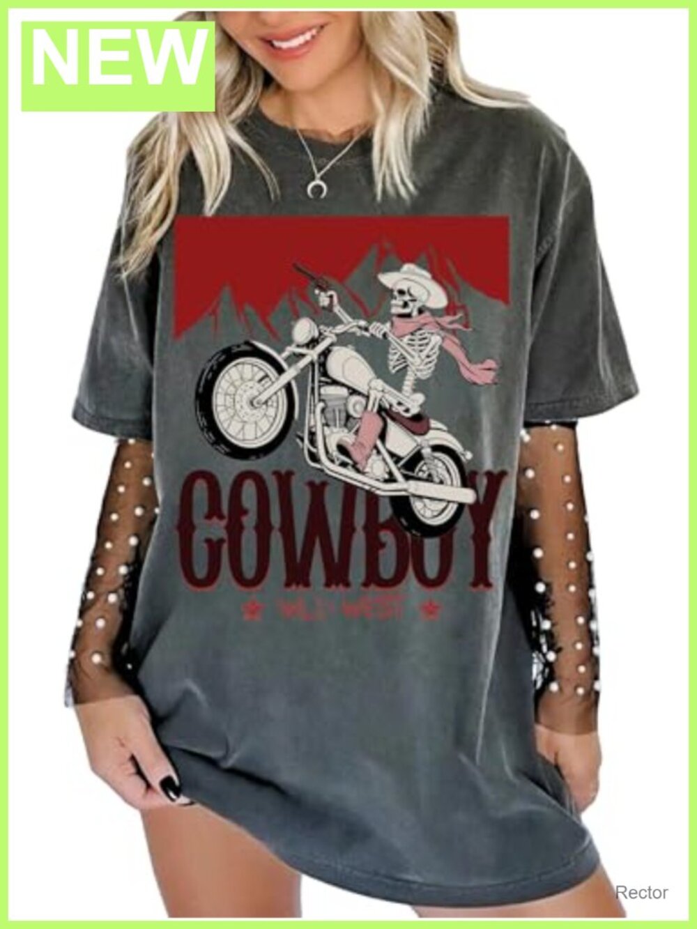 Women's Oversized Graphic Tee Short Sleeve Drop Shoulder Crew Neck